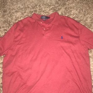 Red men’s polo